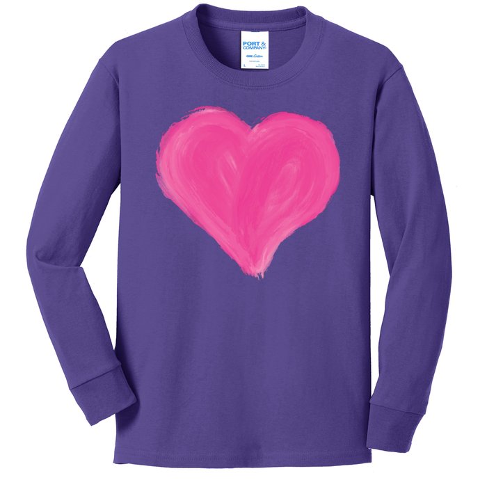 Painted Heart Kids Long Sleeve Shirt