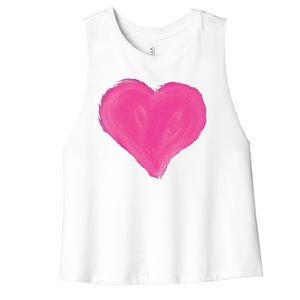 Painted Heart Women's Racerback Cropped Tank