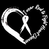 Painted I Wear Red To Fight Heart Disease Bucket Hat