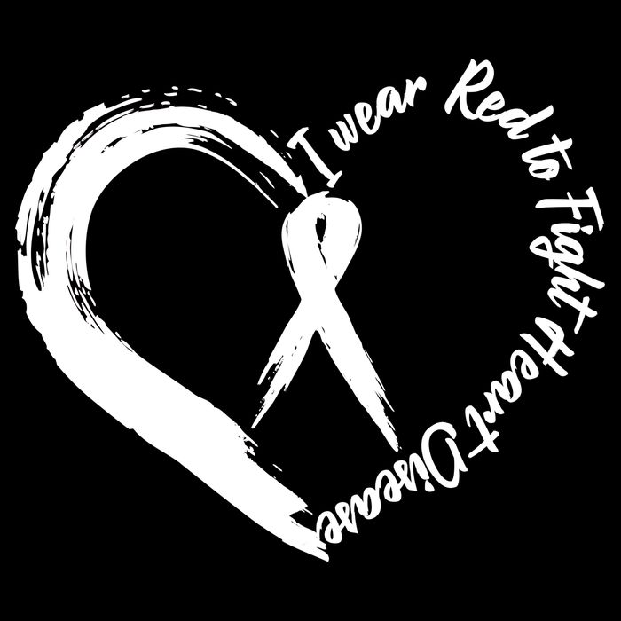 Painted I Wear Red To Fight Heart Disease Bucket Hat