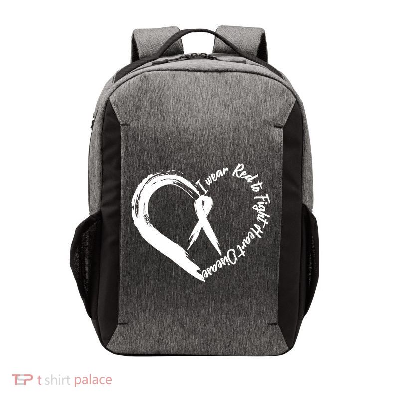 Painted I Wear Red To Fight Heart Disease Vector Backpack