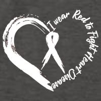 Painted I Wear Red To Fight Heart Disease Vector Backpack