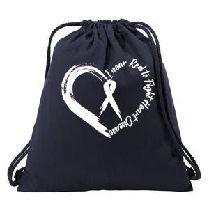 Painted I Wear Red To Fight Heart Disease Drawstring Bag