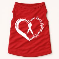 Painted I Wear Red To Fight Heart Disease Doggie Tank