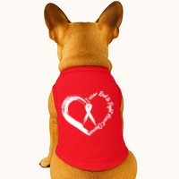Painted I Wear Red To Fight Heart Disease Doggie Tank