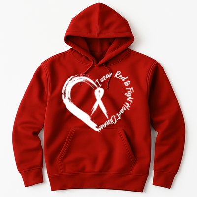 Painted I Wear Red To Fight Heart Disease Hoodie