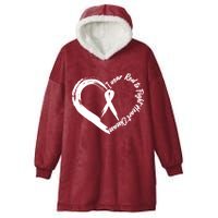 Painted I Wear Red To Fight Heart Disease Hooded Wearable Blanket