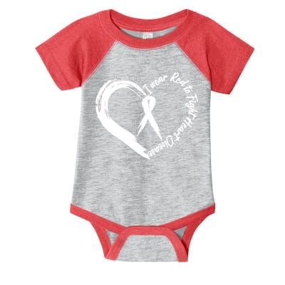 Painted I Wear Red To Fight Heart Disease Infant Baby Jersey Bodysuit