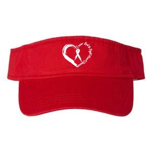 Painted I Wear Red To Fight Heart Disease Valucap Bio-Washed Visor