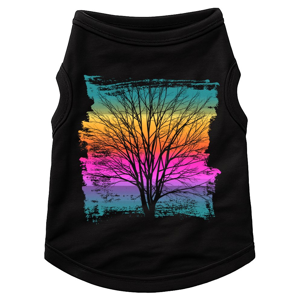 Painted Sunset Colors Tree Doggie Tank