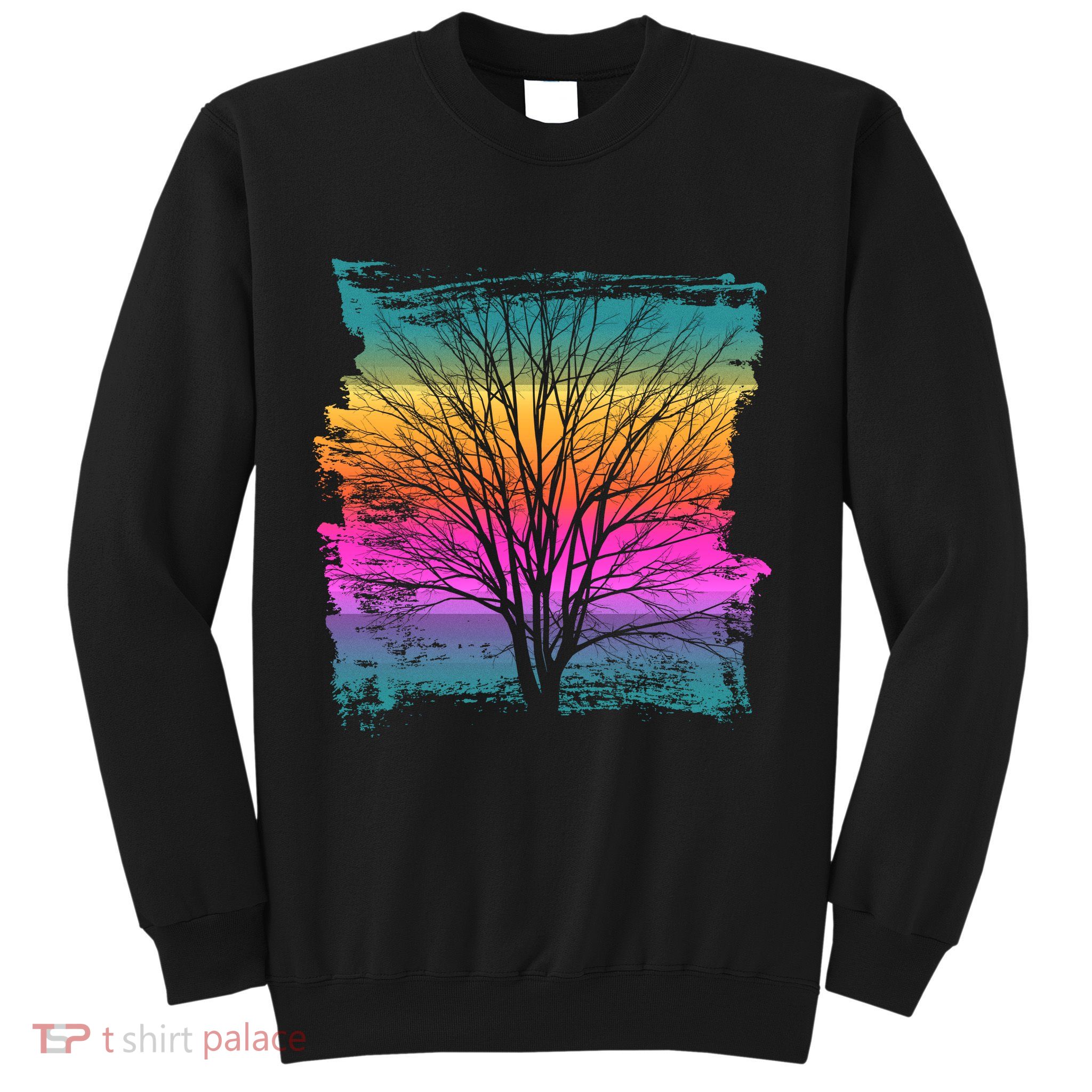 Painted Sunset Colors Tree Sweatshirt