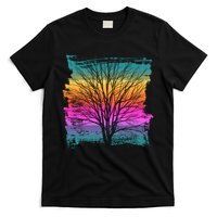 Painted Sunset Colors Tree T-Shirt