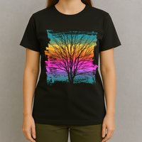 Painted Sunset Colors Tree T-Shirt