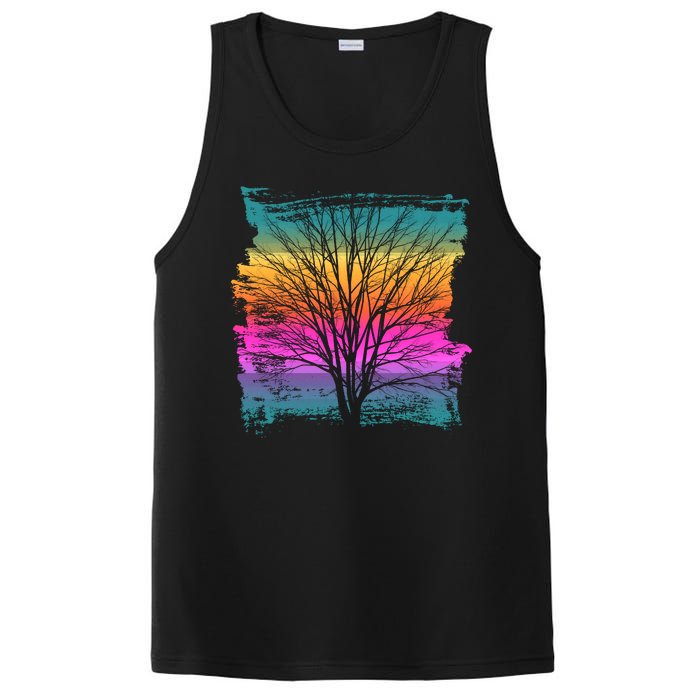 Painted Sunset Colors Tree PosiCharge Competitor Tank