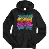 Painted Sunset Colors Tree Tie Dye Hoodie