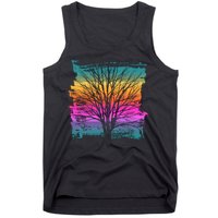 Painted Sunset Colors Tree Tank Top