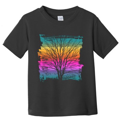 Painted Sunset Colors Tree Toddler T-Shirt