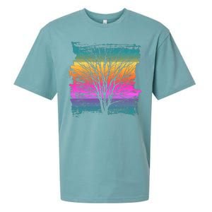 Painted Sunset Colors Tree Sueded Cloud Jersey T-Shirt