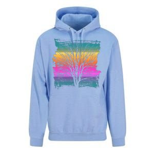 Painted Sunset Colors Tree Unisex Surf Hoodie