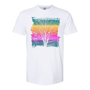 Painted Sunset Colors Tree Softstyle CVC T-Shirt