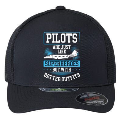 Pilots Are Just Like Superheroes, But With Better Outfits Flexfit Unipanel Trucker Cap