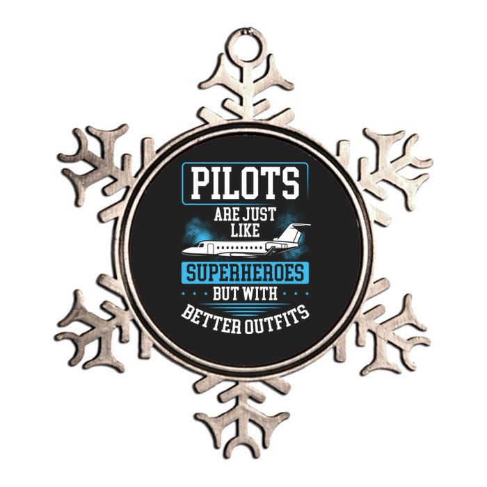 Pilots Are Just Like Superheroes, But With Better Outfits Metallic Star Ornament