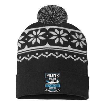 Pilots Are Just Like Superheroes, But With Better Outfits USA-Made Snowflake Beanie