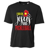 Pickleball and Jesus Religious Christian Pickleballer Cooling Performance Crew T-Shirt