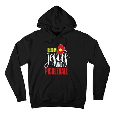 Pickleball and Jesus Religious Christian Pickleballer Hoodie