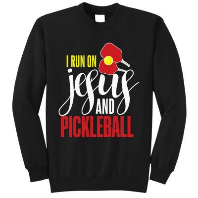 Pickleball and Jesus Religious Christian Pickleballer Sweatshirt