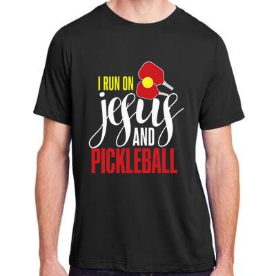 Pickleball and Jesus Religious Christian Pickleballer Adult ChromaSoft Performance T-Shirt