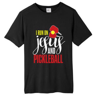 Pickleball and Jesus Religious Christian Pickleballer Tall Fusion ChromaSoft Performance T-Shirt