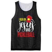 Pickleball and Jesus Religious Christian Pickleballer Mesh Reversible Basketball Jersey Tank