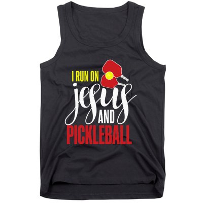 Pickleball and Jesus Religious Christian Pickleballer Tank Top