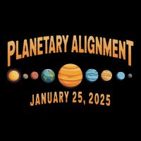 Planetary Alignment January 25 2025 Cosmic Space Hooded Wearable Blanket