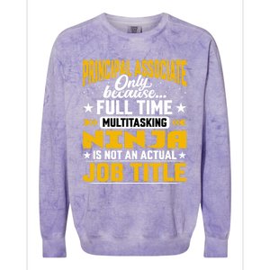 Principal Associate Job Title Cute Gift Principal Chief Assistant Gift Colorblast Crewneck Sweatshirt