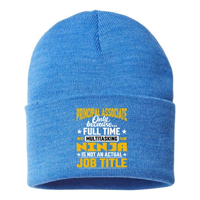 Principal Associate Job Title Cute Gift Principal Chief Assistant Gift Sustainable Knit Beanie