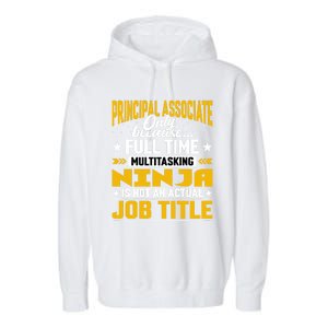 Principal Associate Job Title Cute Gift Principal Chief Assistant Gift Garment-Dyed Fleece Hoodie