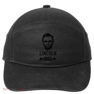President Abraham Lincoln 1860 Abe America Silhouette 7-Panel Snapback Hat