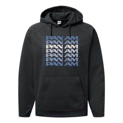 Pan Am Light Blue Gradient Cascade Performance Fleece Hoodie