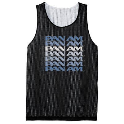 Pan Am Light Blue Gradient Cascade Mesh Reversible Basketball Jersey Tank