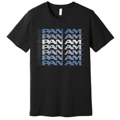 Pan Am Light Blue Gradient Cascade Premium T-Shirt