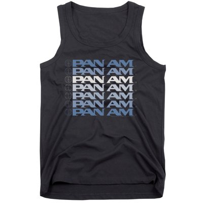 Pan Am Light Blue Gradient Cascade Tank Top