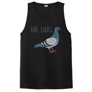 Pigeons Are Liars Arent Real Spies Birds Pun Gift PosiCharge Competitor Tank