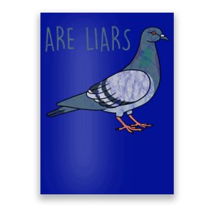 Pigeons Are Liars Arent Real Spies Birds Pun Gift Poster