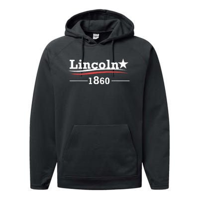 President Abraham Lincoln Campaign Honest Abe Gift Performance Fleece Hoodie