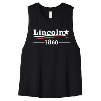 President Abraham Lincoln Campaign Honest Abe Gift Women's Racerback Cropped Tank