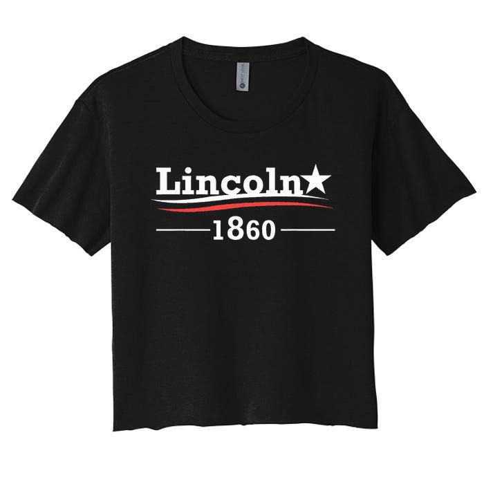 President Abraham Lincoln Campaign Honest Abe Gift Women's Crop Top Tee