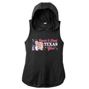 Proud And Loud Texas Proud American Gift Ladies PosiCharge Tri-Blend Wicking Draft Hoodie Tank