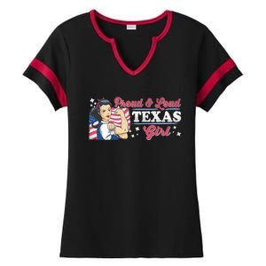 Proud And Loud Texas Proud American Gift Ladies Halftime Notch Neck Tee